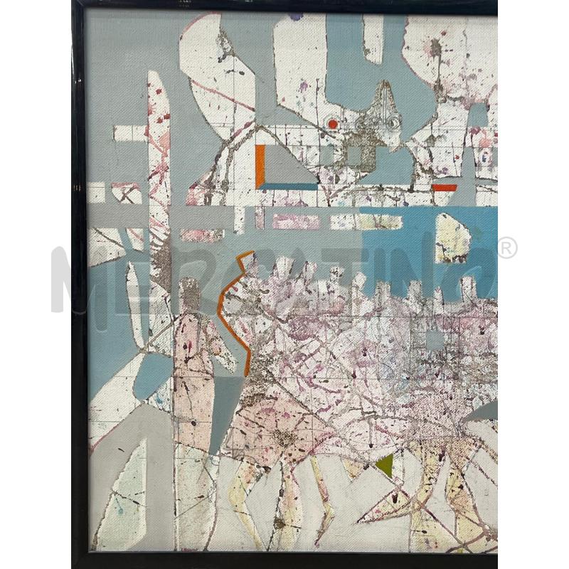 QUADRO GIANFRANCO SERGIO ASTRATTISMO FUTURISTA PROB BOVINO FIRAMTO 1982 - 80X65CM | Mercatino dell'Usato Teramo 2