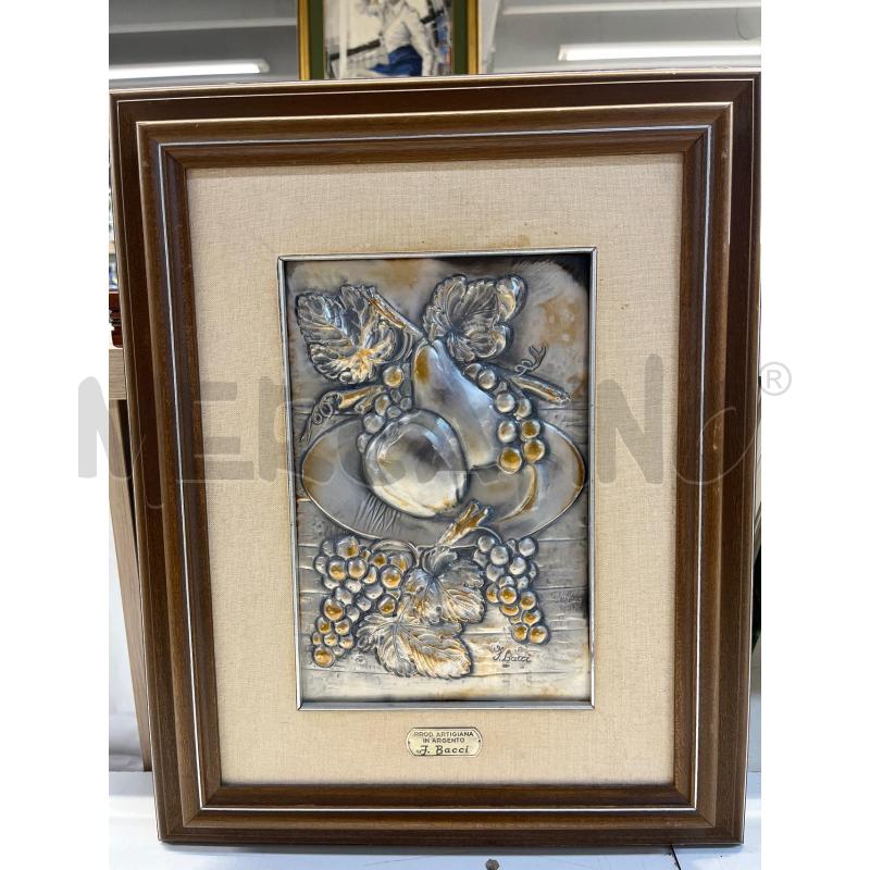 QUADRO LAMINATO ARGENT F BACCI NATURA MORTA 20X30 + CORNICE LEGNO 40X60 | Mercatino dell'Usato Teramo 1