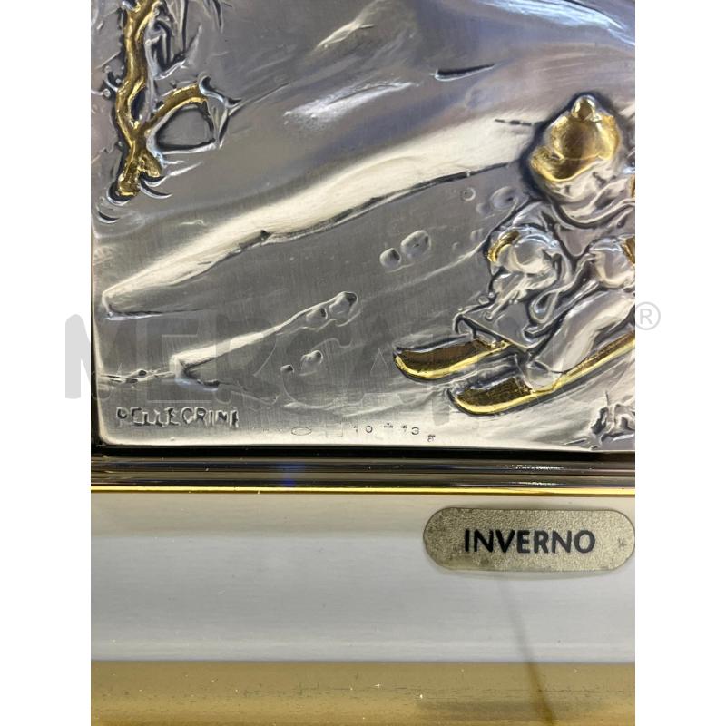 QUADRO LAM ARG PAESAGGIO INVERNO CORNICE DORATA | Mercatino dell'Usato Teramo 2