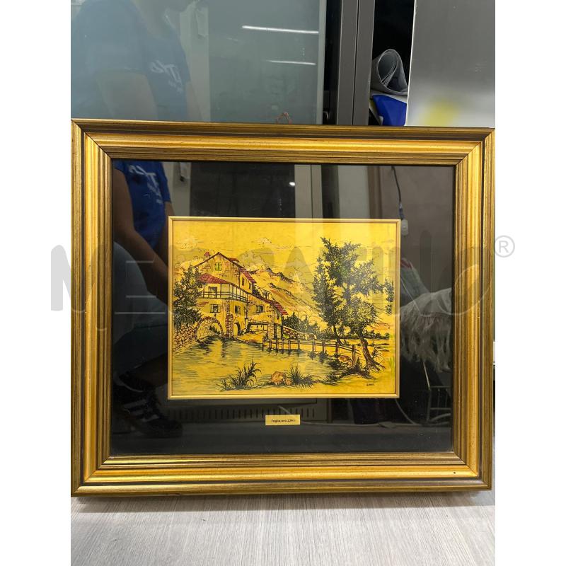 QUADRO LAM DORATO GRANDE PAESAGGIO | Mercatino dell'Usato Teramo 1