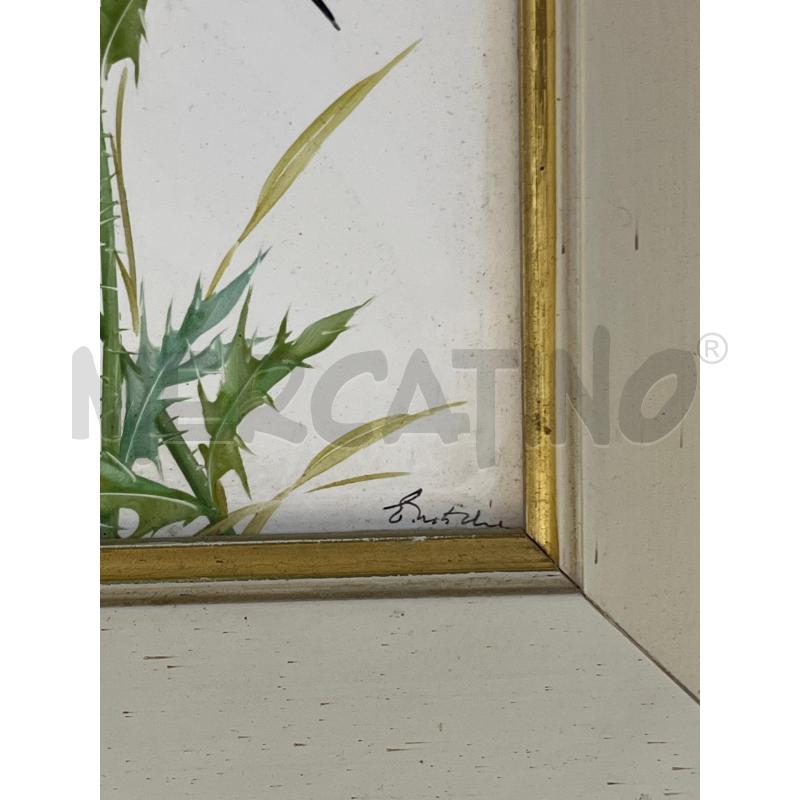 QUADRO MAIOLICA CERAMICA UCCELLINI DIPINTI A MANO CON FIORI | Mercatino dell'Usato Teramo 3