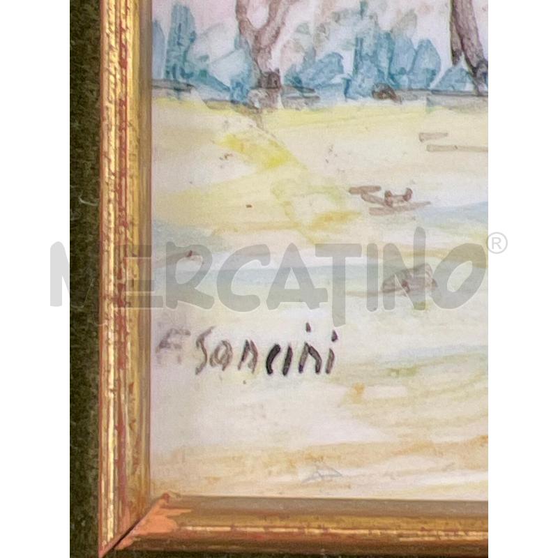 QUADRO MAIOLICA PAESAGGIO ALBERO A FIRMA SONCINI | Mercatino dell'Usato Teramo 2
