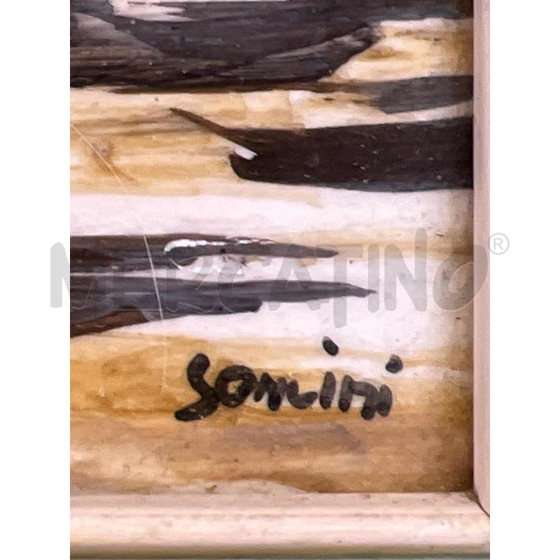 QUADRO MAIOLICA TERAMO  DUOMO UOMO CON PIOGGIA | Mercatino dell'Usato Teramo 2
