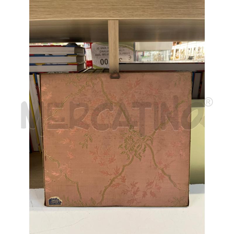 QUADRO MINIATURA EPOCA DIPINTA STILE RINASCIMENTALE + CORNCIE IN METALLO DORATO TUTTO LAVORATO 25X24 | Mercatino dell'Usato Teramo 4
