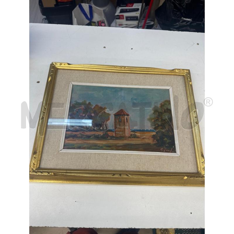 QUADRO OLIO SU TELA CORNICE LEGNO DORATA | Mercatino dell'Usato Teramo 1