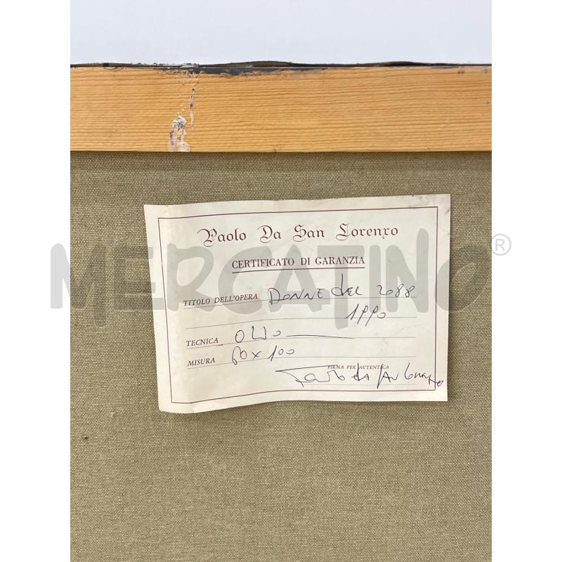 QUADRO OLIO SU TELA PAOLO DA SAN LORENZO 100X60 NO CORNICE . DONNE DEL 2088 | Mercatino dell'Usato Teramo 5