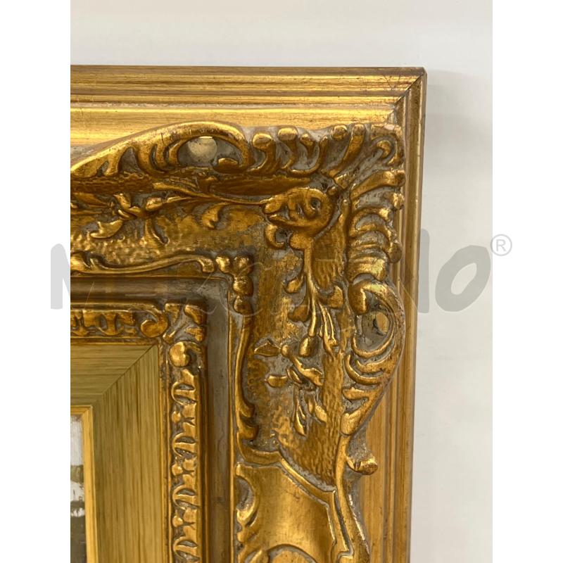 QUADRO OLIO SU TELA PIETRO PANTINO AL PARCO - 70X50 + CORNICE LEGNO DORATA IMPORTANTE | Mercatino dell'Usato Teramo 4