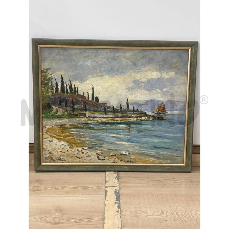 QUADRO OLIO SU TELA STILE IMPRESIONISMO PAESAGGIO TEDESCO | Mercatino dell'Usato Teramo 1