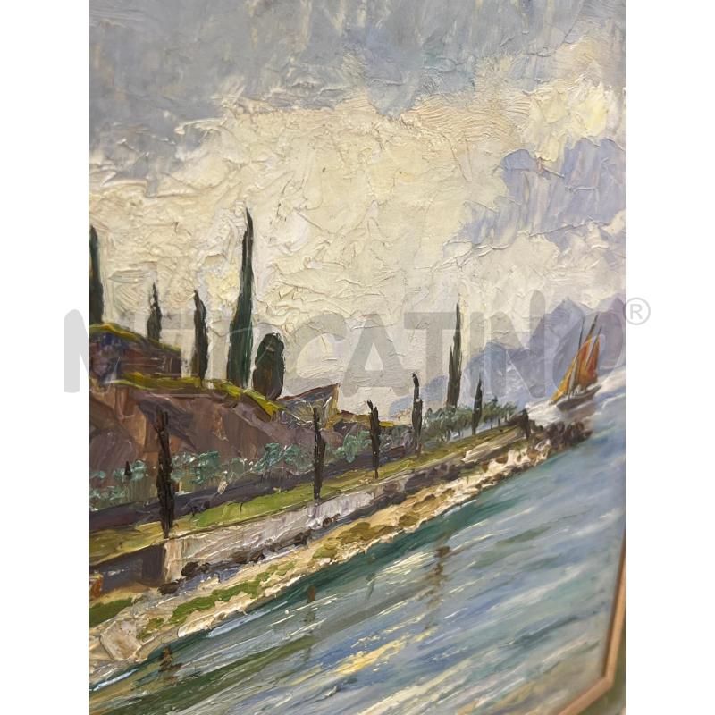 QUADRO OLIO SU TELA STILE IMPRESIONISMO PAESAGGIO TEDESCO | Mercatino dell'Usato Teramo 3