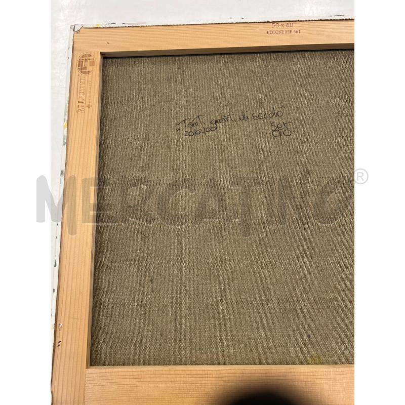 QUADRO OPERA ASTRATTA TECNICA MISTA MATERICO - 60X50CM | Mercatino dell'Usato Teramo 3