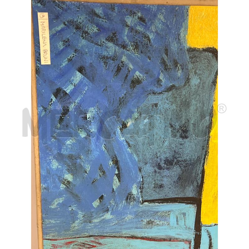 QUADRO OPERA MODERNA ACRILICO SU TELA MARILENA BRUNI TONI GIALLI BLU 150X100 CM | Mercatino dell'Usato Teramo 3
