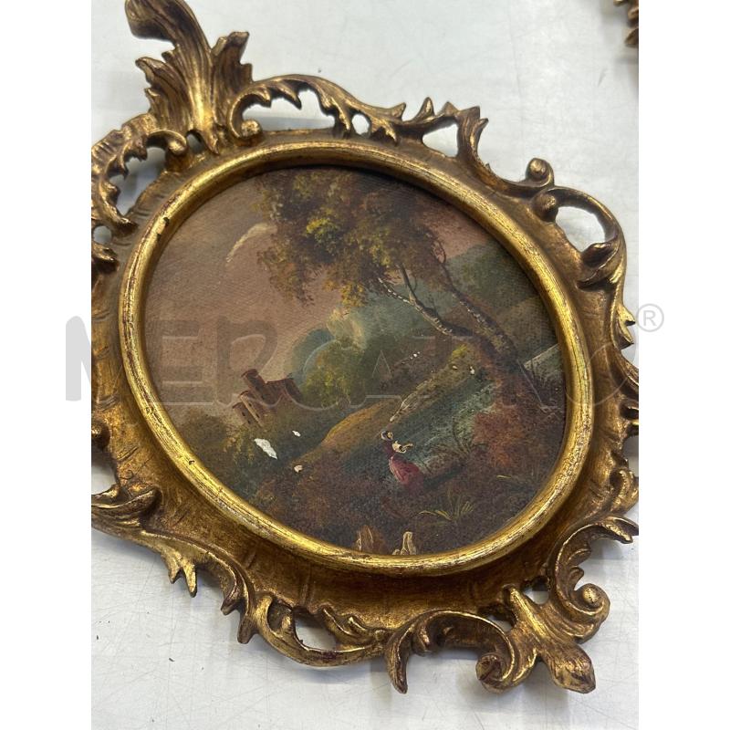 QUADRO OVALE DIPINTO OLIO FINITURE CORNICE DORATA | Mercatino dell'Usato Teramo 3