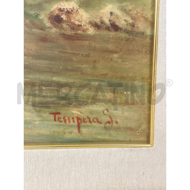 QUADRO PAEAGGIO OLIO SU TELA FIUME CON REMATORI | Mercatino dell'Usato Teramo 2