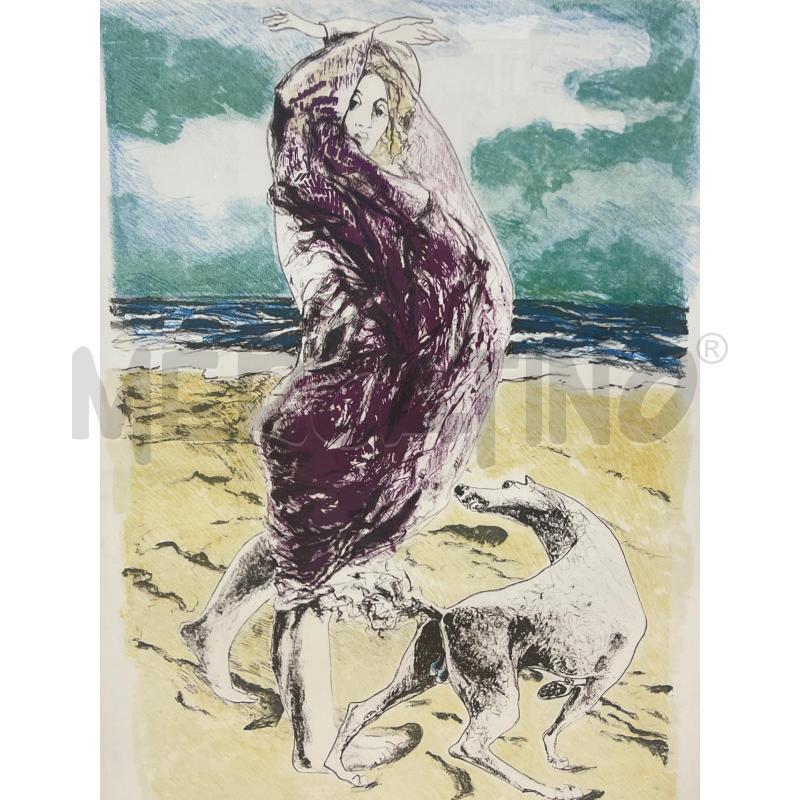 QUADRO PROVA D'AUTORE LITOGRAFIA ENNIO CALABRIA   56X76  | Mercatino dell'Usato Teramo 2
