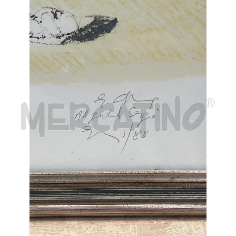 QUADRO PROVA D'AUTORE LITOGRAFIA ENNIO CALABRIA   56X76  | Mercatino dell'Usato Teramo 3