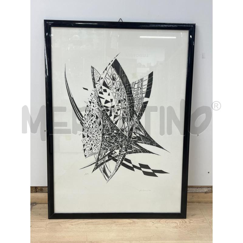 QUADRO RODOMONTI TERAMO CHINA NERA GEOMETRICO | Mercatino dell'Usato Teramo 1