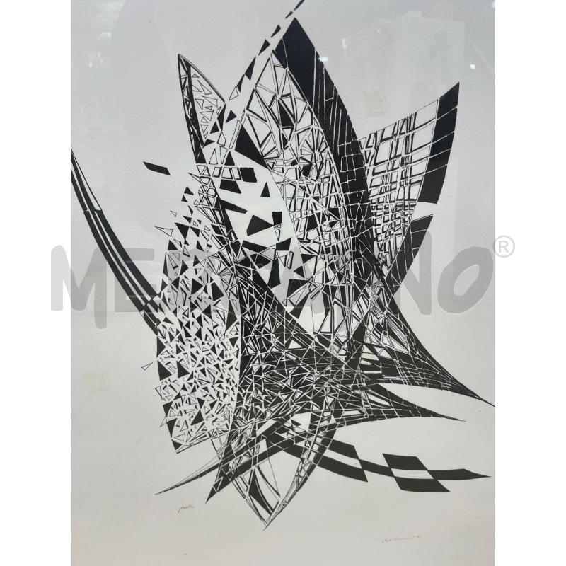 QUADRO RODOMONTI TERAMO CHINA NERA GEOMETRICO | Mercatino dell'Usato Teramo 4