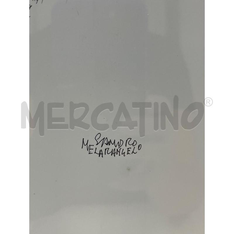 QUADRO SANDRO MELARANGELO MATITA + CORNICE LEGNO ARGENTATA | Mercatino dell'Usato Teramo 2