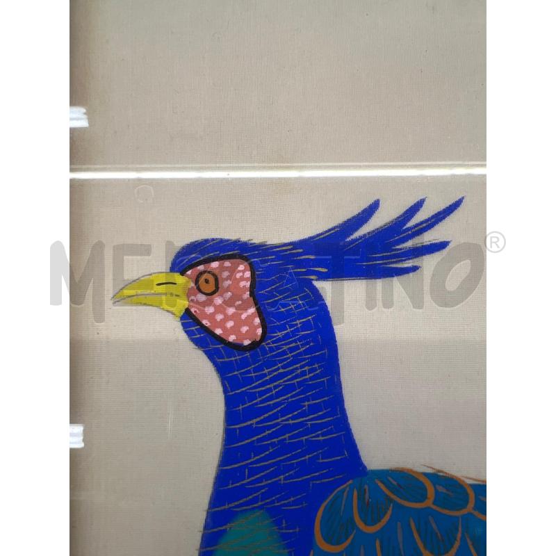 QUADRO STAMPA TESSUTO PAVONI ORIENTALI | Mercatino dell'Usato Teramo 3