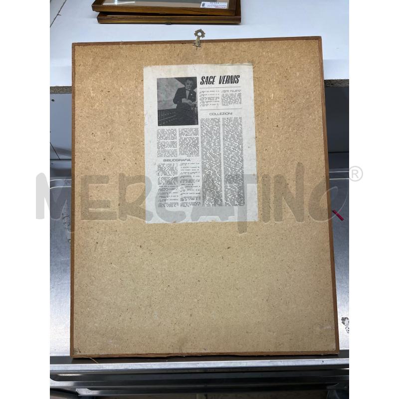 QUADRO SU MAIOLICA SAGE VERNIS MATTONELLE GIALLO VIOLA | Mercatino dell'Usato Teramo 4