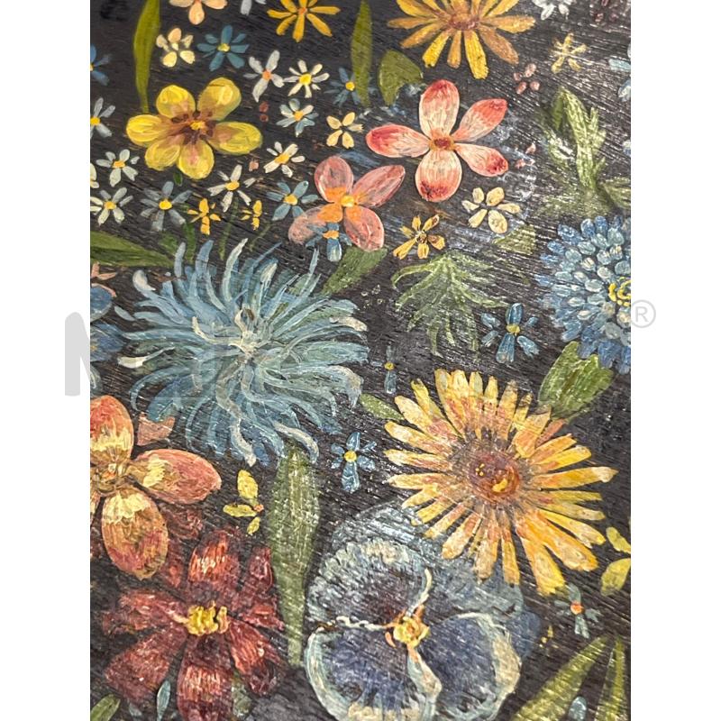 QUADRO SU MASONITE OVALE DIPINTO FLOREALE | Mercatino dell'Usato Teramo 2