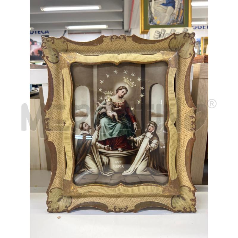 QUADRO SU VETRO VINTAGE AVE MARIA CORNICE LAVORATA | Mercatino dell'Usato Teramo 1