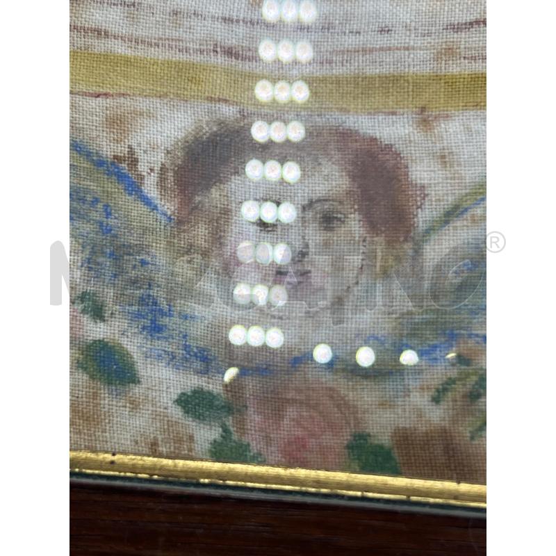 QUADRO TELA DI LINO DIPINTO VOLTO CRISTO . EPOCA | Mercatino dell'Usato Teramo 2