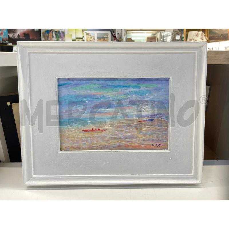 QUADRO TEMA MARE + CORNICE LEGNO BIANCA | Mercatino dell'Usato Teramo 1