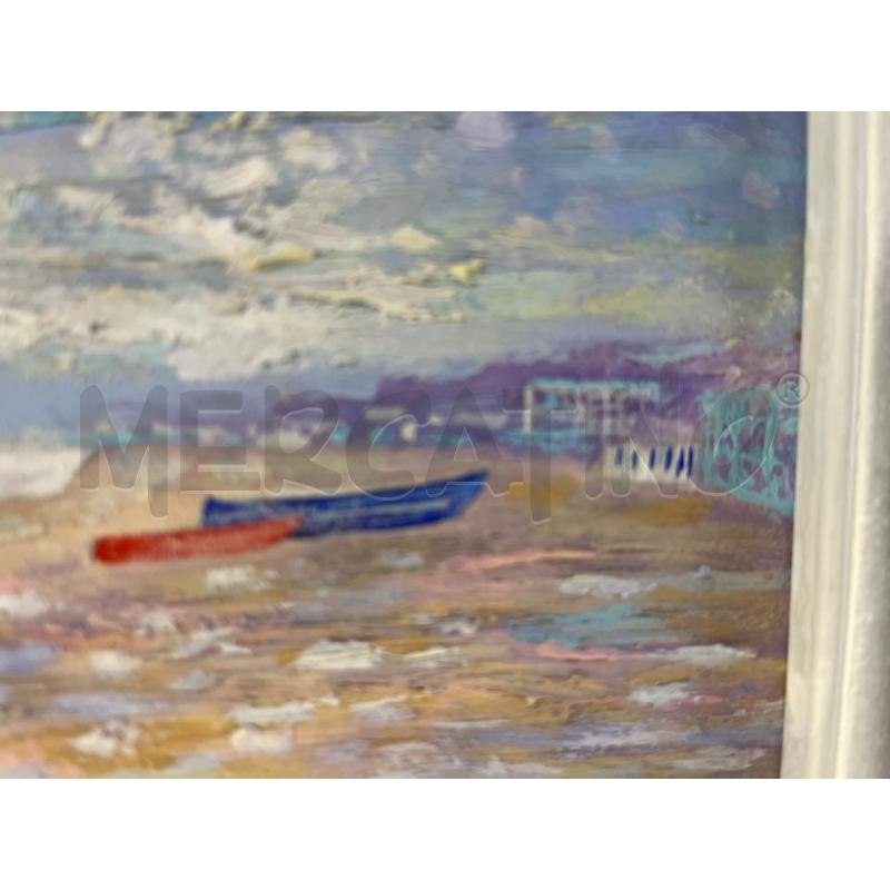 QUADRO TEMA MARE + CORNICE LEGNO BIANCA | Mercatino dell'Usato Teramo 3