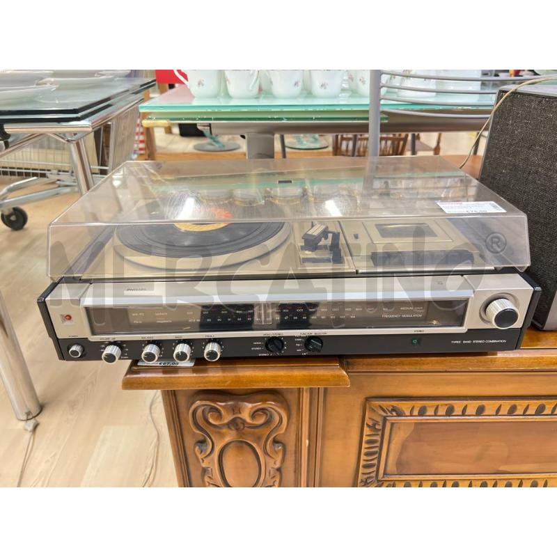RADIO GIRADISCHI PHILIPS 970 DISCHI E MUSICASSETTE + 2 CASSE | Mercatino dell'Usato Teramo 1