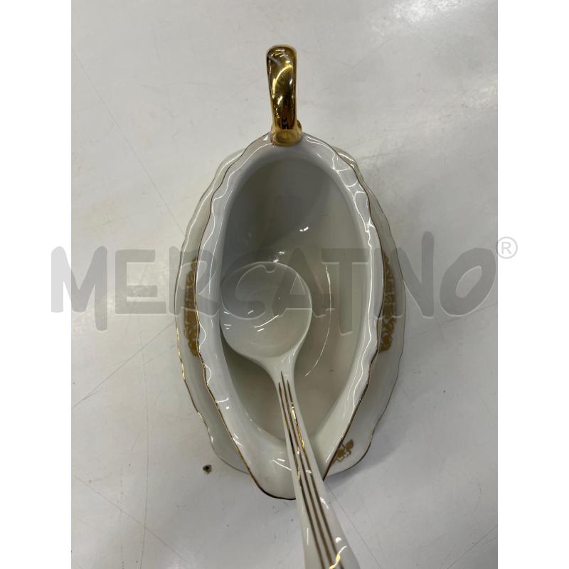 SALSIERA PORCELLANA FINITURE DORATE CON CUCC - MITTERTEICH | Mercatino dell'Usato Teramo 2