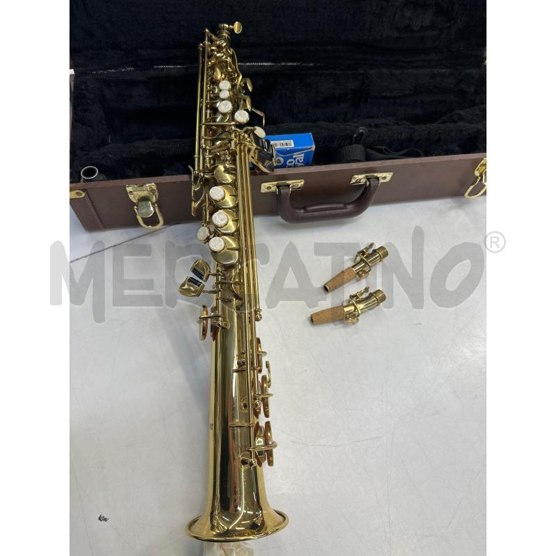 SASSOFONO SOPRANO LUCIEN IN OTTONE E TASTI MADREPERLA . COMPLETO + CUSTODIA | Mercatino dell'Usato Teramo 1