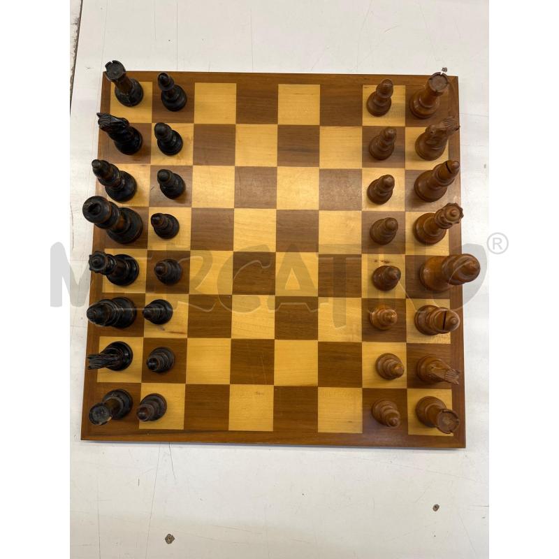 SCACCHIERA COMPLETA PEDINE LEGNO | Mercatino dell'Usato Teramo 2