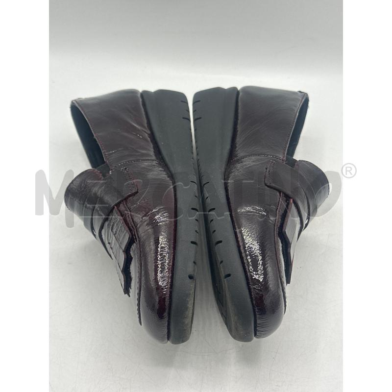 SCARPE DONNA MELLUSO BORDEAUX LUCIDO CON FRANGIA | Mercatino dell'Usato Teramo 2