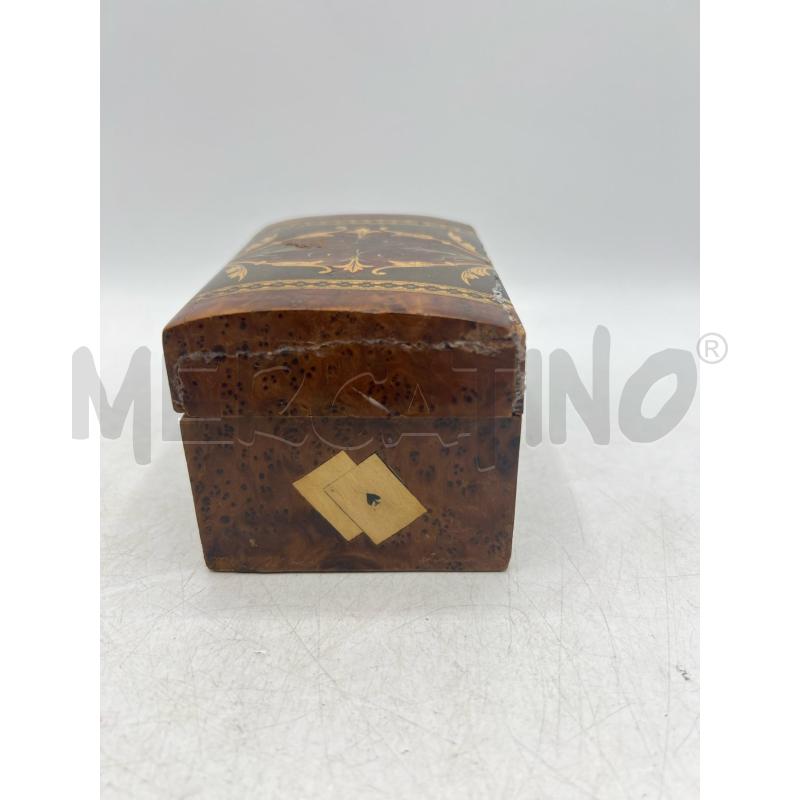 SCATOLETTA EPOCA IN LEGNO INTARSIATO EBANISTERIA - DA RESTAURARE 12X7X8 | Mercatino dell'Usato Teramo 4