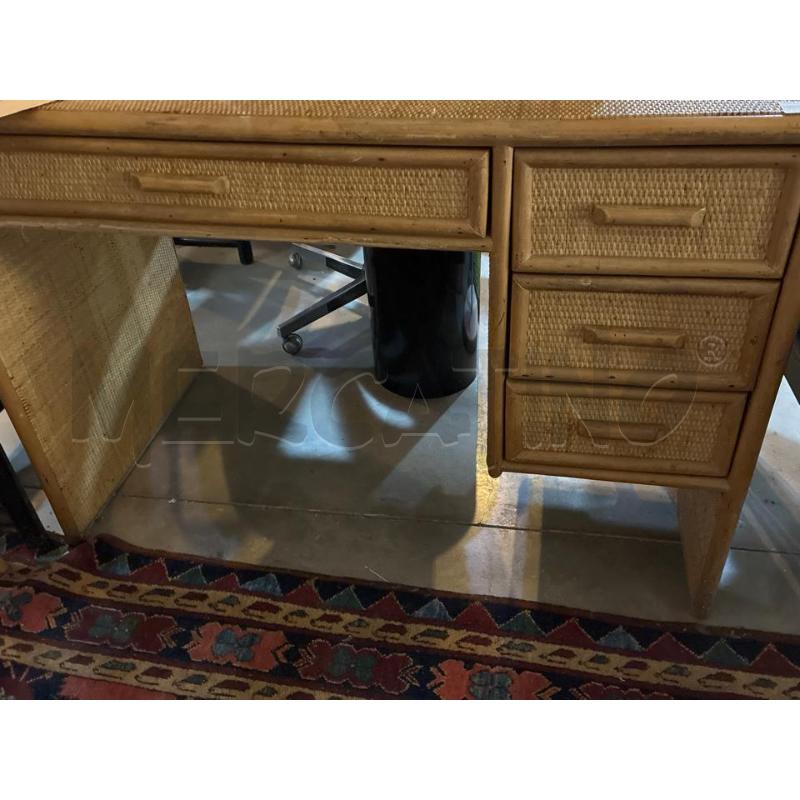 SCRIVANIA BAMBOO E RATTAN | Mercatino dell'Usato Teramo 4
