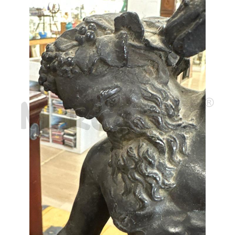 SCULTURA BRONZEA EPOCA FIGURA MITOLOGICA CON SERPENTE - TIPO PORTAVASI - 65X25CM | Mercatino dell'Usato Teramo 5