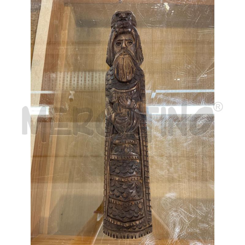 SCULTURA ETNICA LEGNO DI PROVENIENZA PROB RUSSIA  H.52CM L12  | Mercatino dell'Usato Teramo 1