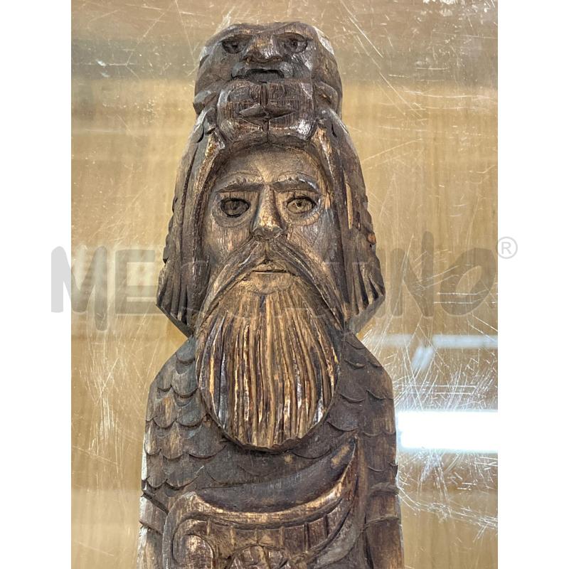 SCULTURA ETNICA LEGNO DI PROVENIENZA PROB RUSSIA  H.52CM L12  | Mercatino dell'Usato Teramo 2