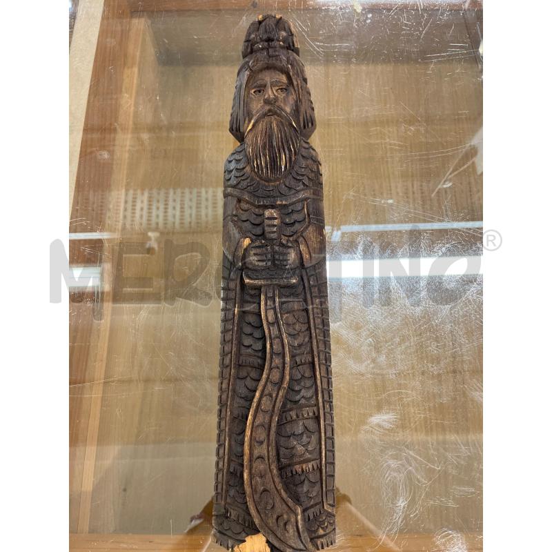 SCULTURA ETNICA LEGNO DI PROVENIENZA PROB RUSSIA  H.52CM L12  | Mercatino dell'Usato Teramo 1