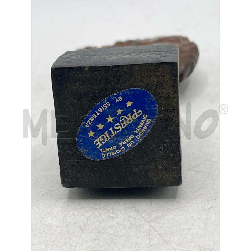 SCULTURA METALLO VOLTO BIFACCIALE SU BASETTA LEGNO 15CM | Mercatino dell'Usato Teramo 3