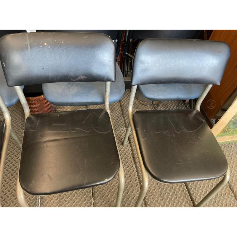 SEDIA ATTESA AMBULATORIALE VINTAGE METALLO SKY NERO | Mercatino dell'Usato Teramo 4