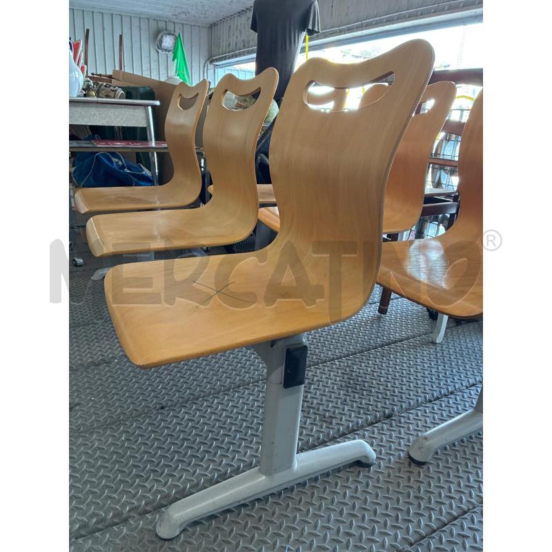 SEDIA ATTESA UFFICIO METALLO LEGNO 3 SEDUTE  | Mercatino dell'Usato Teramo 4