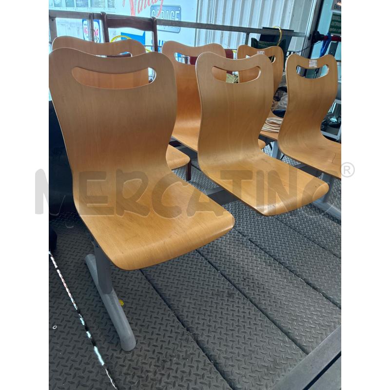 SEDIA ATTESA UFFICIO METALLO LEGNO 3 SEDUTE  | Mercatino dell'Usato Teramo 5