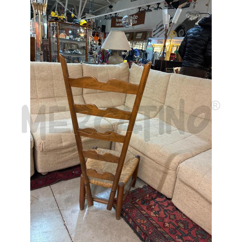 SEDIA FIRESIDE GIO PONTI IN NOCE E GIUNCO ANNI 30 | Mercatino dell'Usato Teramo 3
