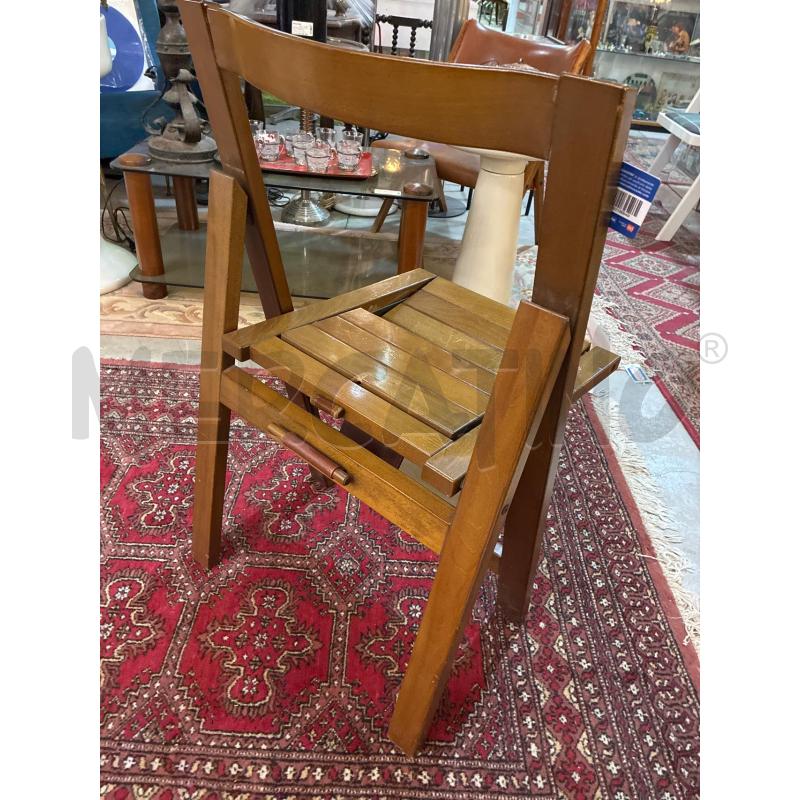 SEDIA PIEGHEVOLE LEGNO MASSELLO TRASFORMABILE IN SCALA | Mercatino dell'Usato Teramo 4