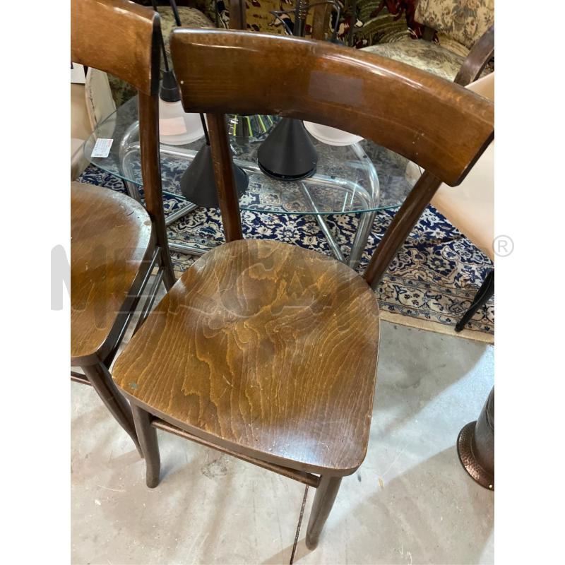 SEDIE ANNI 50 TUTTO LEGNO  PZ.4  | Mercatino dell'Usato Teramo 3
