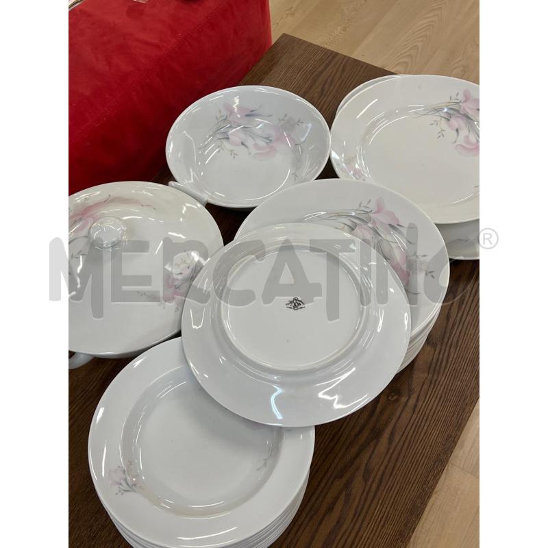 SERVIZIO PIATTI PORCELLANA BIANCO BLU 12+12+ VASS + ZUP | Mercatino dell'Usato Teramo 3