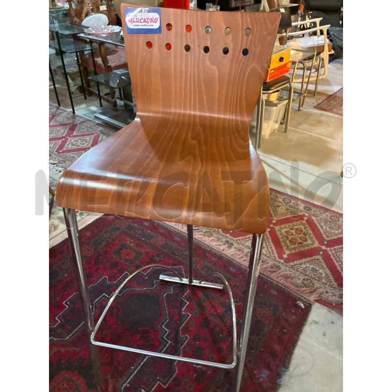 SGABELLO LEGNO INOX | Mercatino dell'Usato Teramo 3
