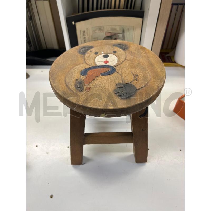 SGABELLO LEGNO ORSETTO | Mercatino dell'Usato Teramo 1